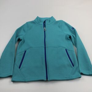 Kids Girls SPYDER Youth Zip Up turquoise Jacket With blue trim XL 18